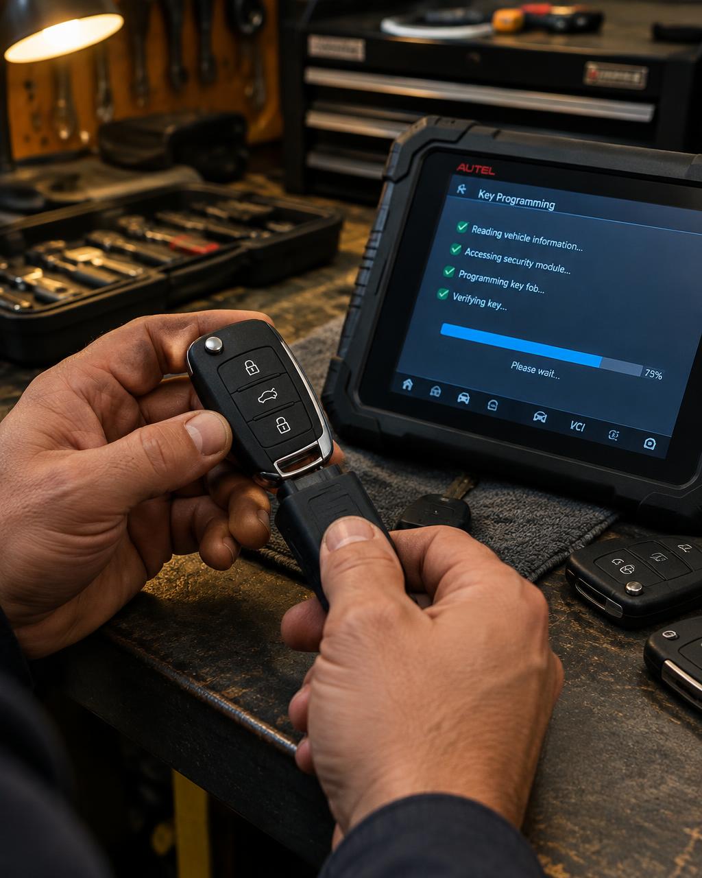 Programowanie klucza samochodowego na warsztacie